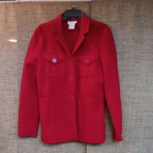 Jones New York Classic Red Wool Blazer
